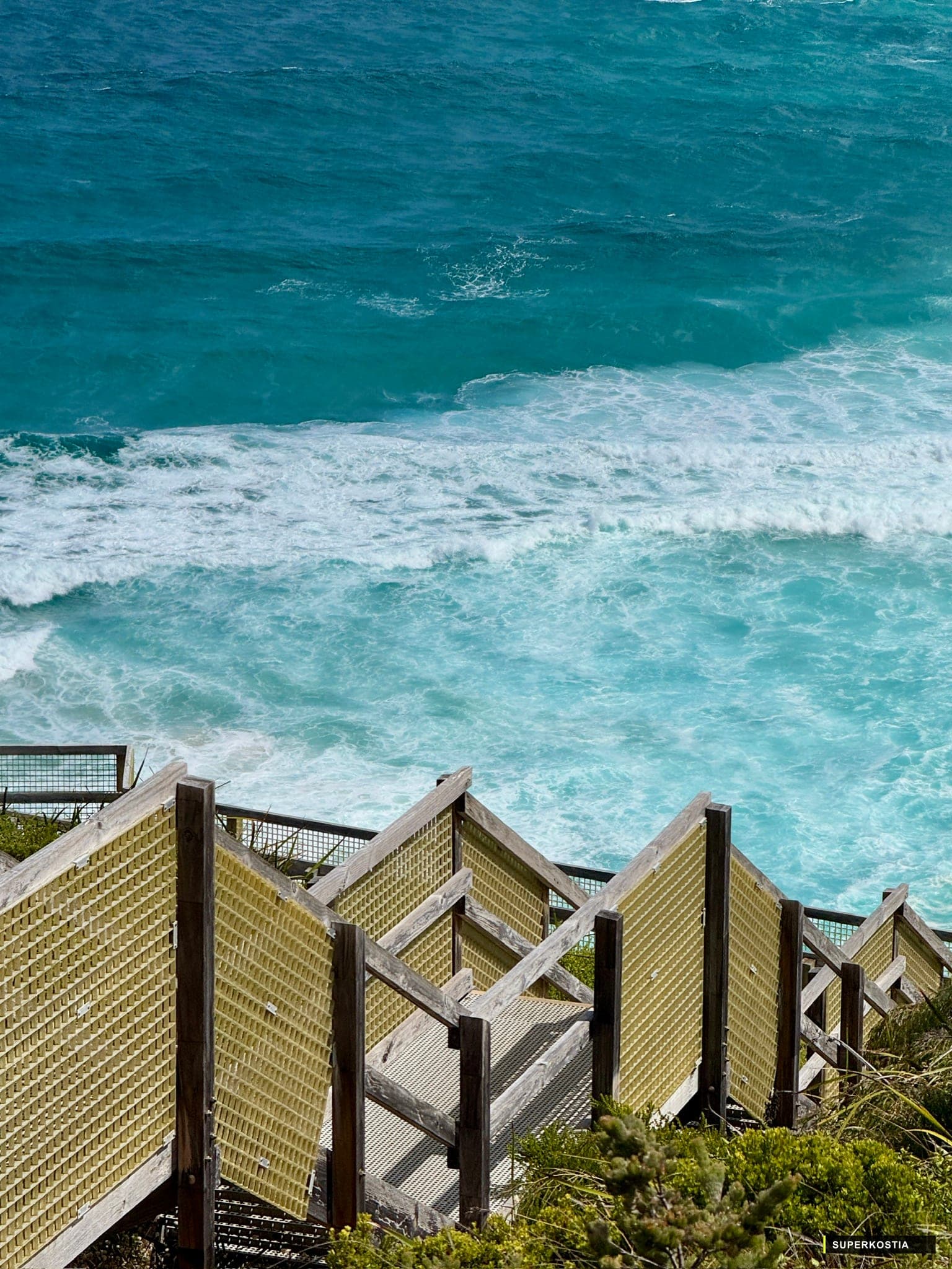 Escalier Plage Ocean Turquoise