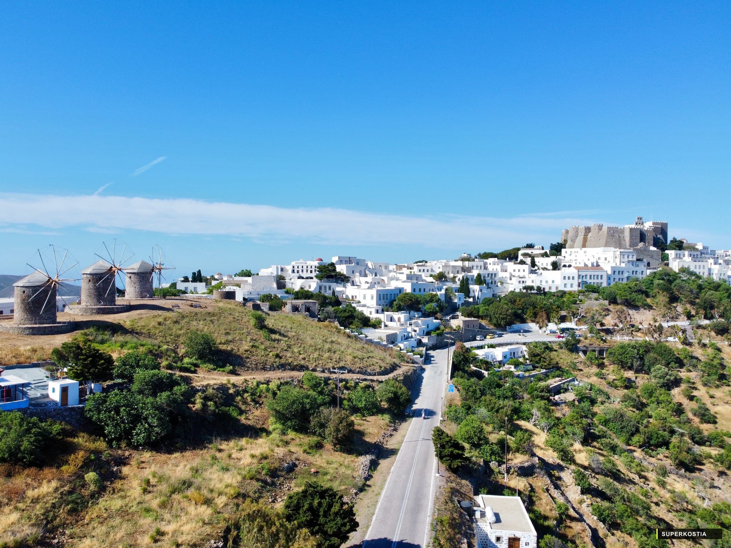 Chora Patmos Moulins Monastere