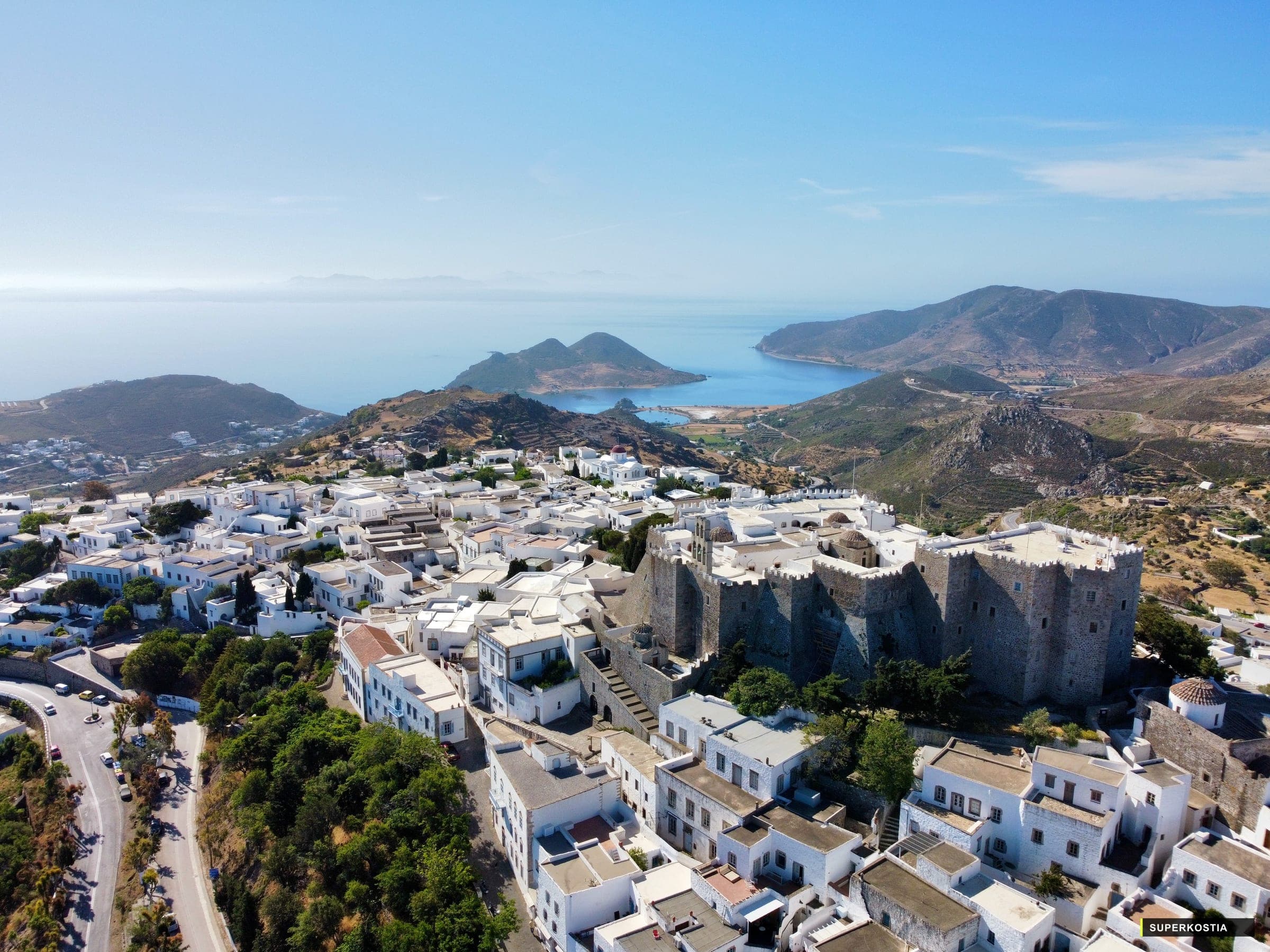 Monastere Patmos Aerien Baie