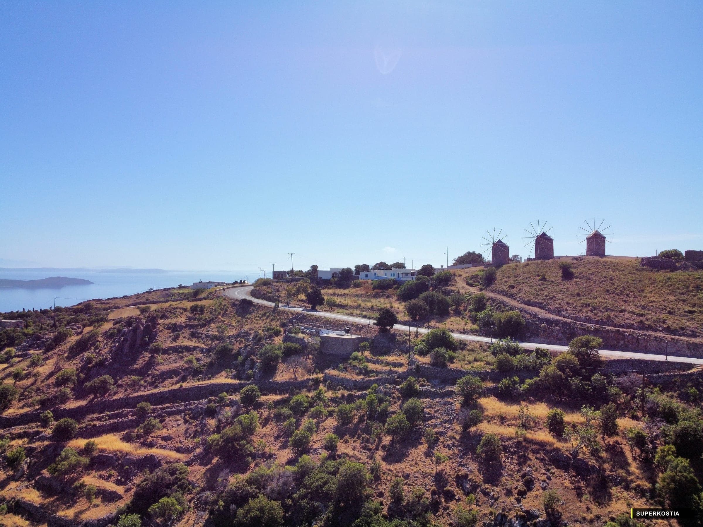 Moulins Patmos Route Hauteur