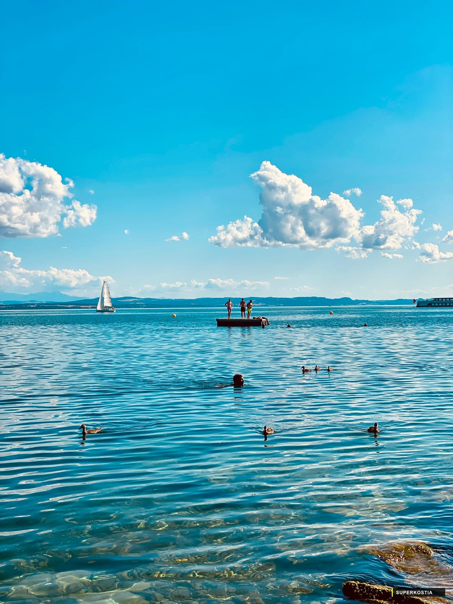 Baignade Ponton Voilier