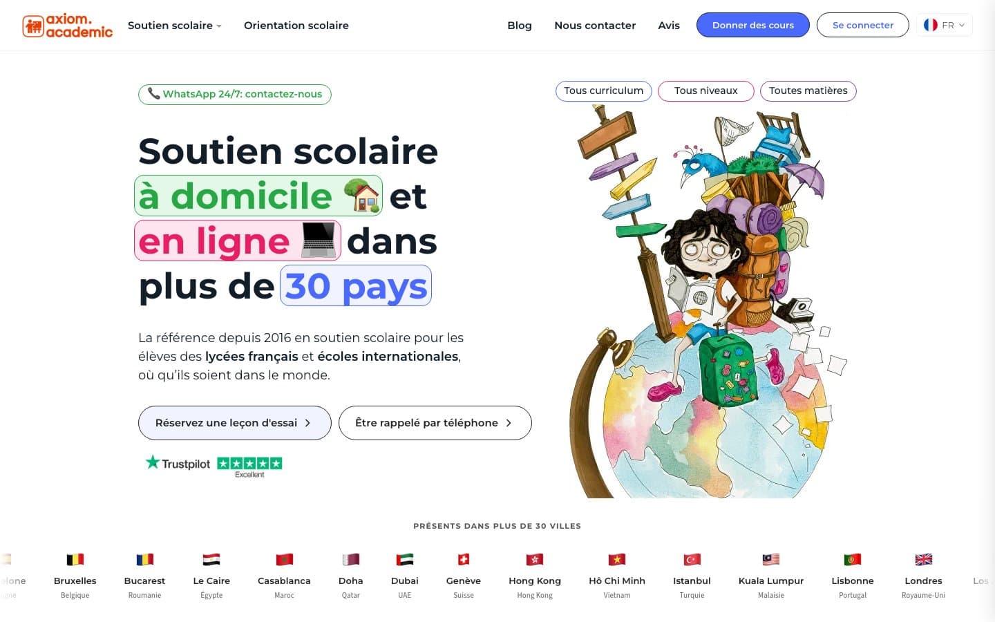 Capture de Axiom Academic