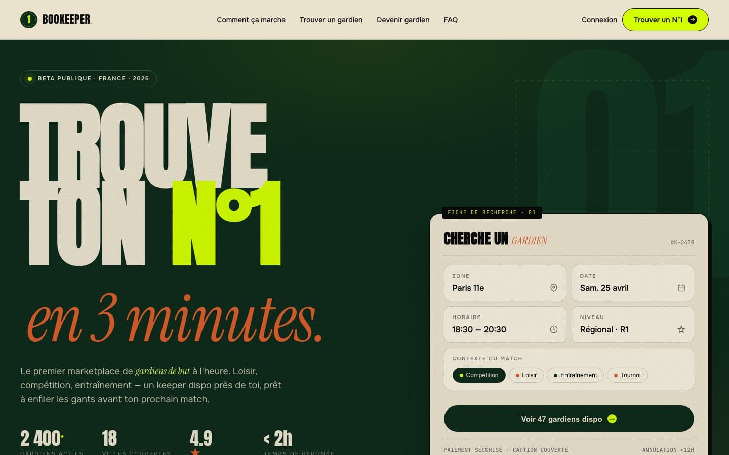 Capture de BooKeeper